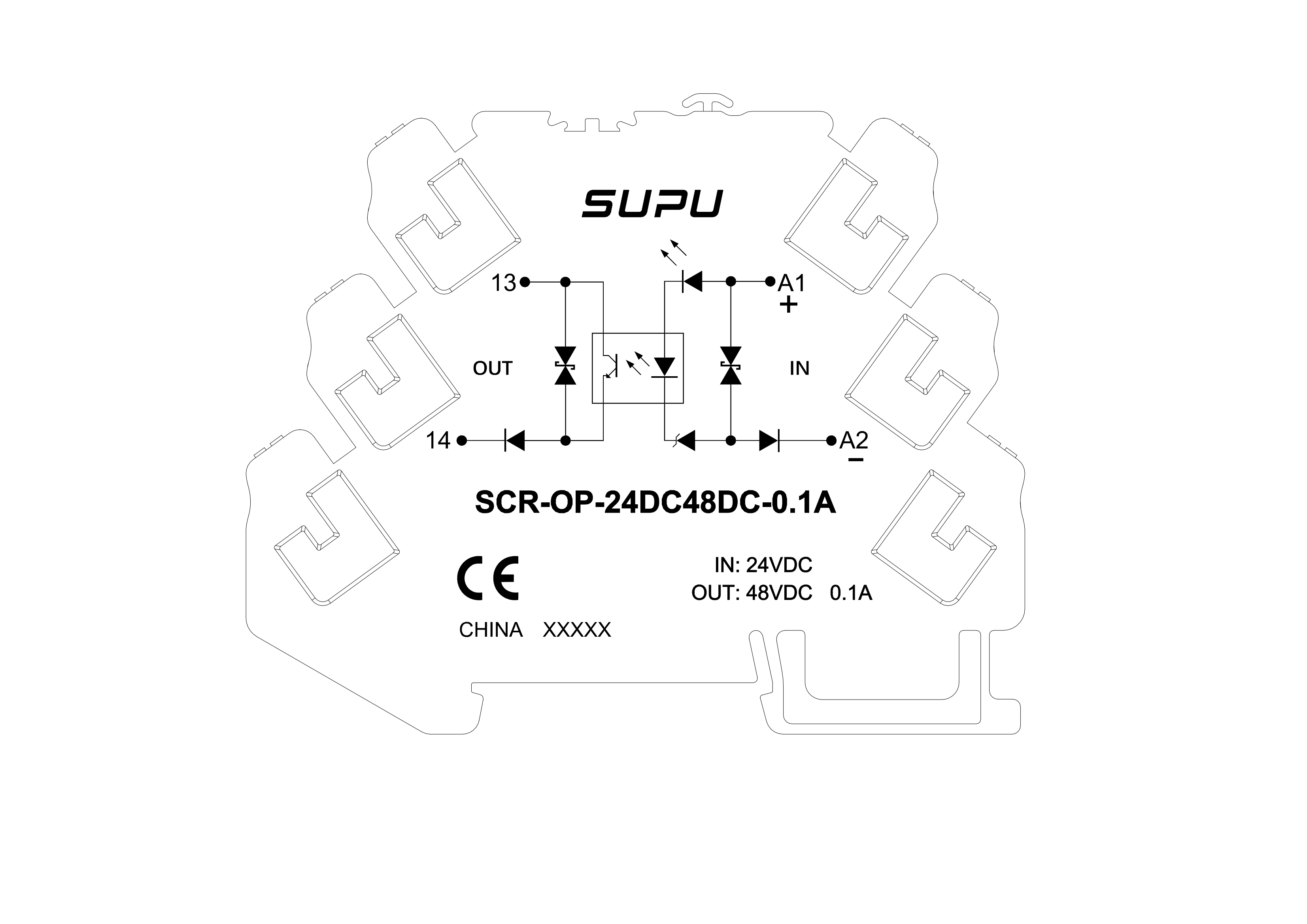 光耦/固态继电器SCR-OP-24DC48DC-0.1A