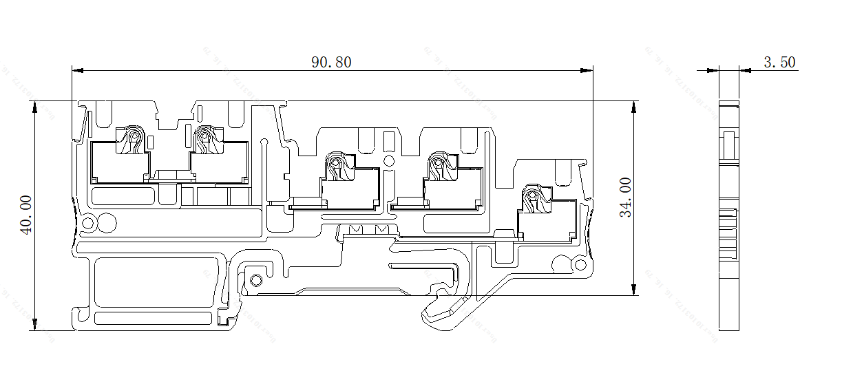 直插式弹簧接线端子TPIO1.5-S-4-PE