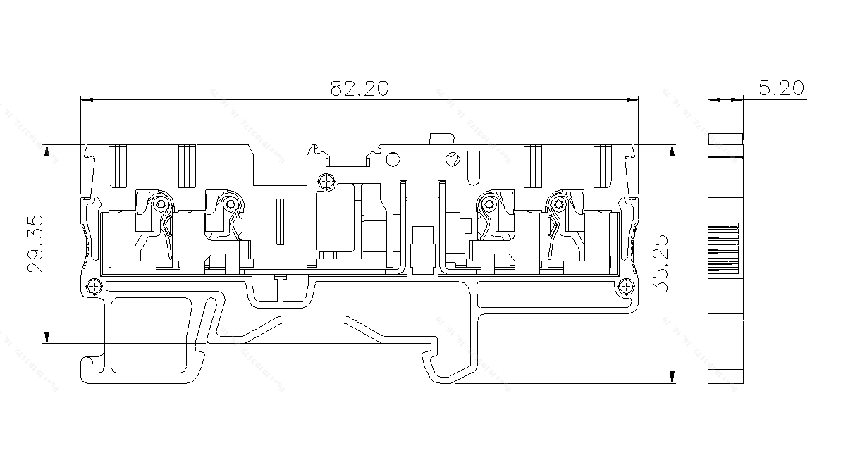 直插式弹簧接线端子TPK2.5-4-GY