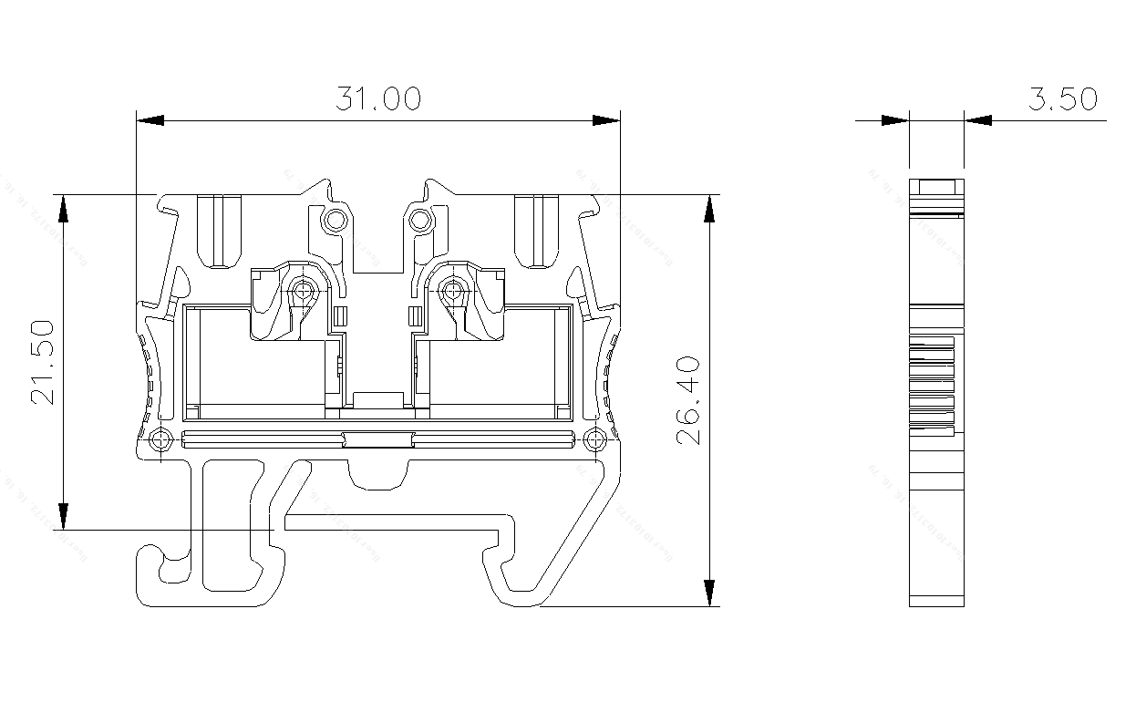 直插式弹簧接线端子TPM1.5-2-GY