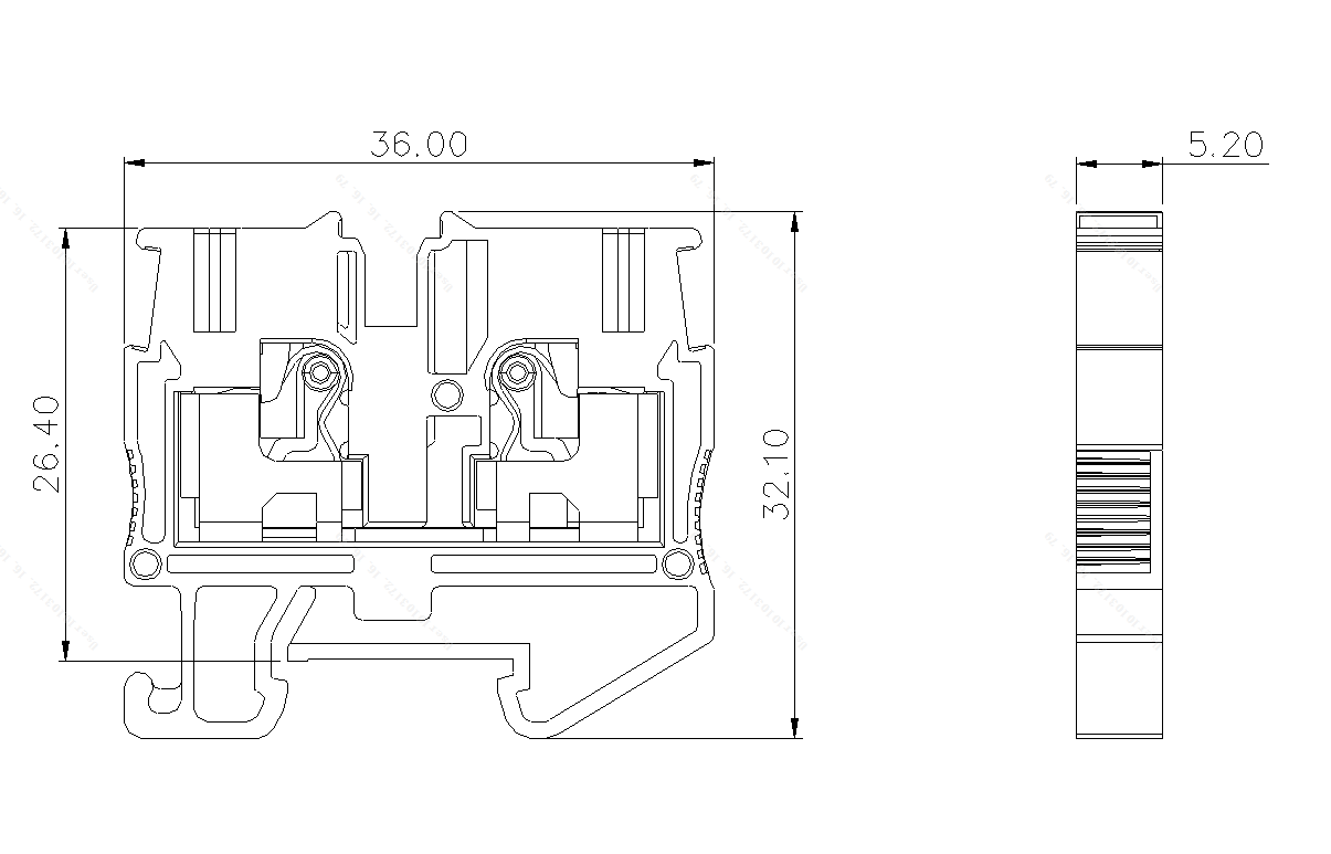 直插式弹簧接线端子TPM2.5-2-GY