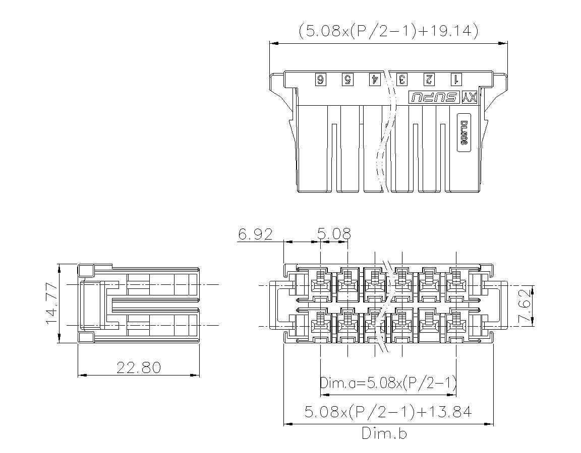 动态接插件连接器DL508H2XXM-BK-XY10(06-12)-速普电子