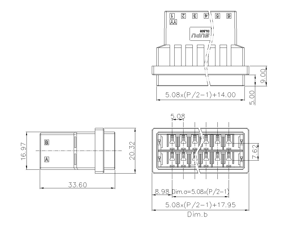 动态接插件连接器DL508H2XXF-BK-YY10(06 12)-速普电子